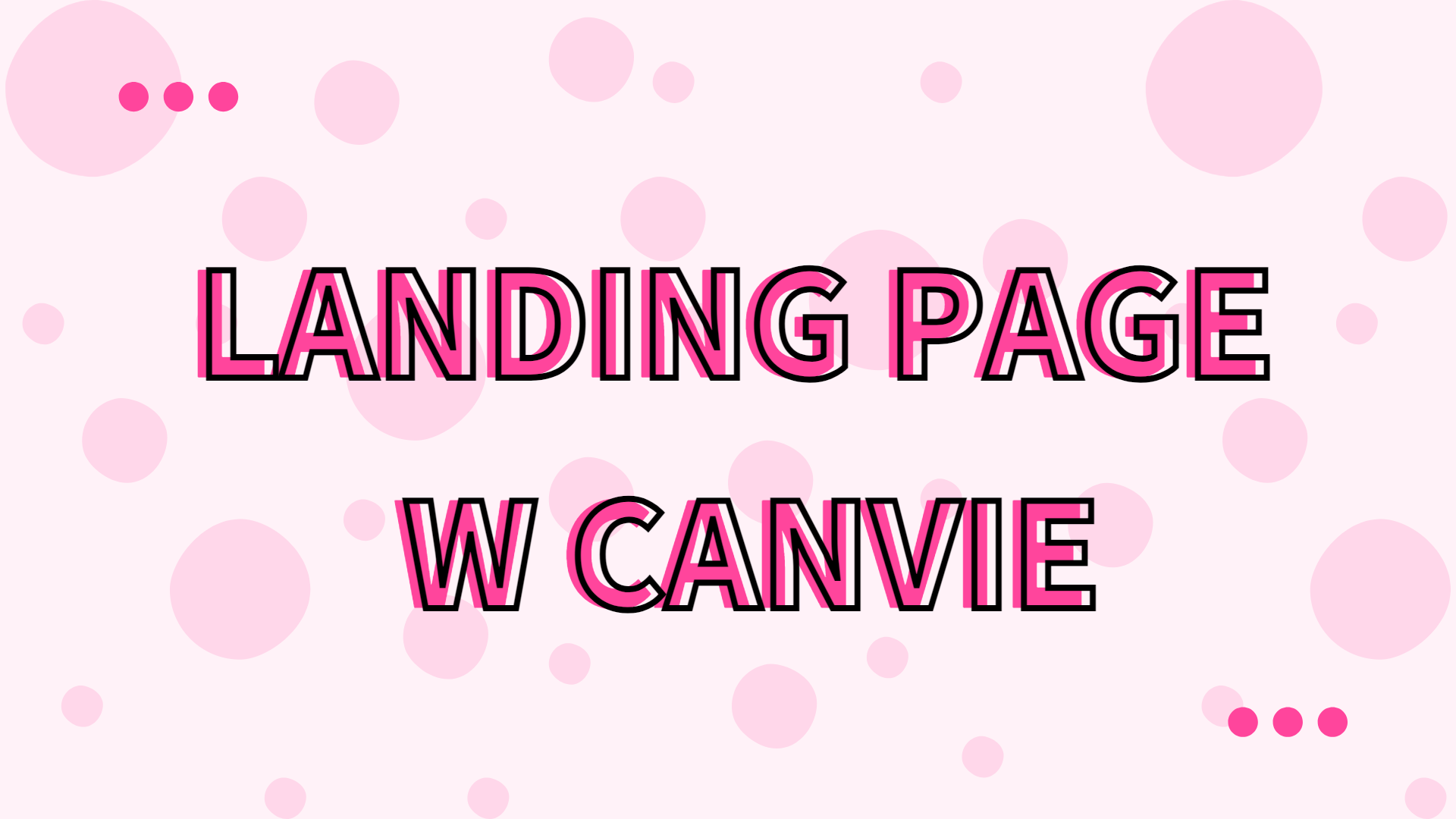 Landing page w Canvie – nagranie webinaru