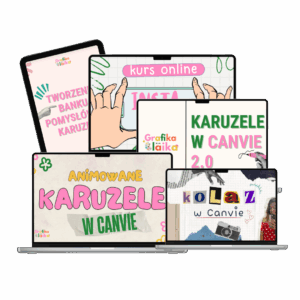Pakiet 4 kurs&oacute;w: Instakaruzele w Canvie