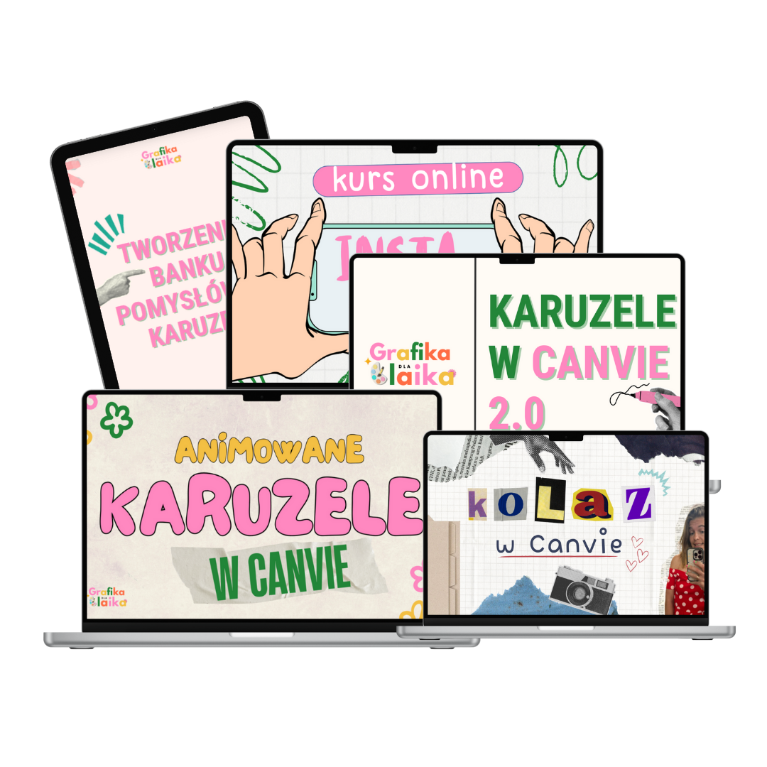 Pakiet 4 kursów: Instakaruzele w Canvie