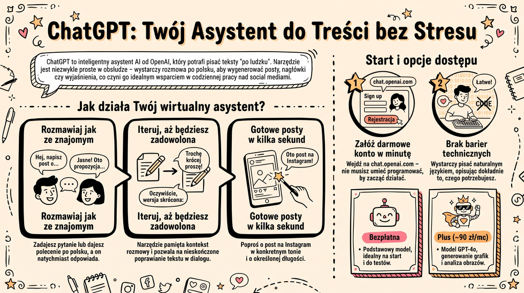 Magiczny tekst w Canvie i ChatGPT obok siebie