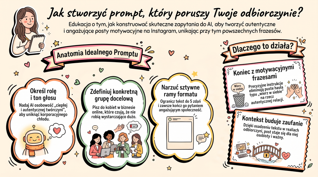Magiczny tekst w Canvie z wpisanym promptem