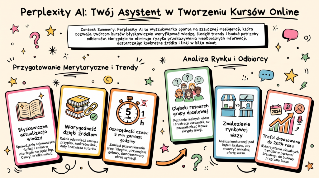 Narzędzia AI do tworzenia kursu online otwarte na ekranie