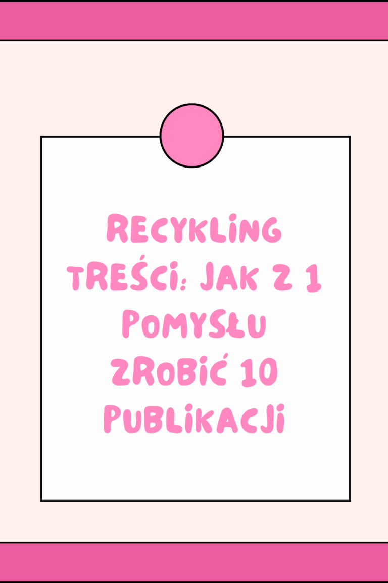 Recykling treści: jak z 1 pomysłu zrobić 10 publikacji