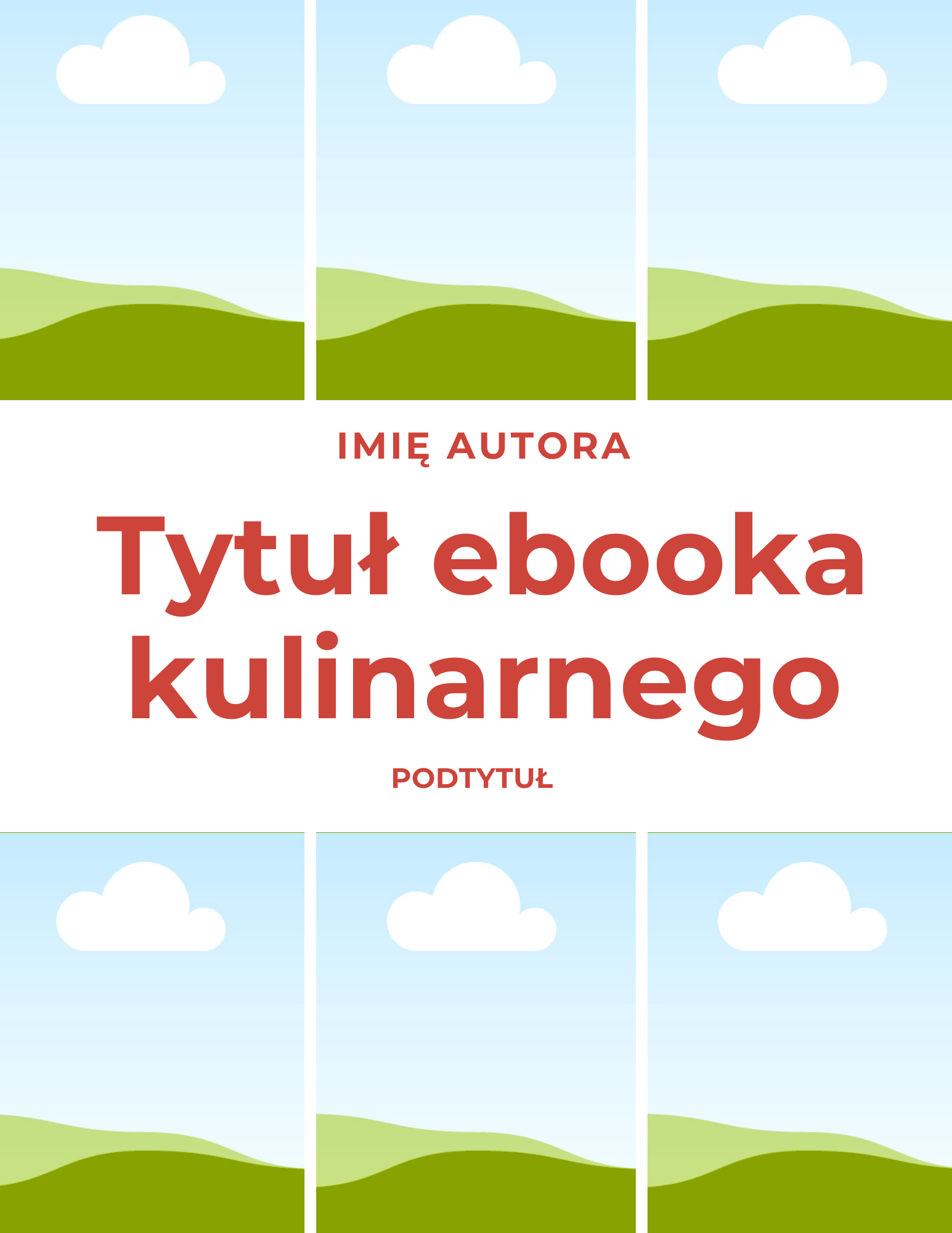Podgląd szablonu: jedna z propozycji okładki ebooka kulinarnego