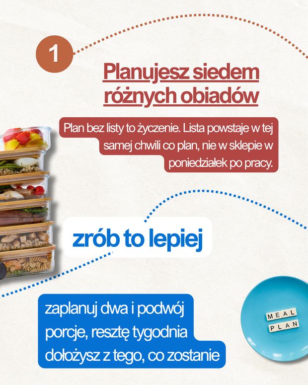 Błąd pierwszy: planujesz siedem r&oacute;żnych obiad&oacute;w