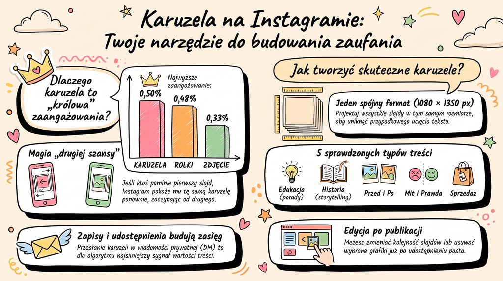 Jak zrobić karuzelę w Canvie: slajdy karuzeli na Instagram w widoku siatki w Canvie