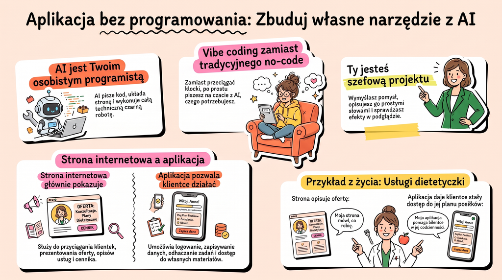 Jak stworzyć aplikację bez programowania: podgląd aplikacji budowanej na czacie w Lovable