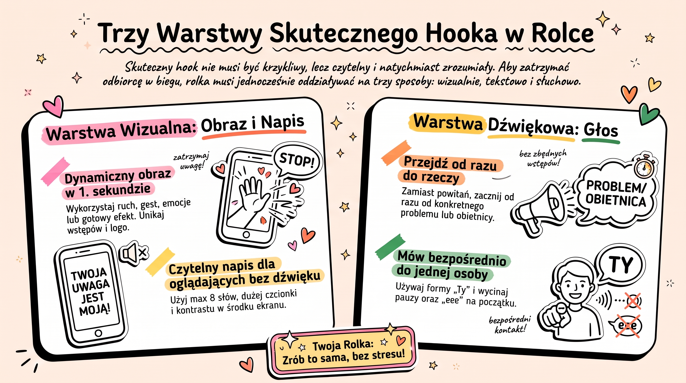Hooki do rolek: 5 wzorów, które zatrzymują kciuk na Instagramie